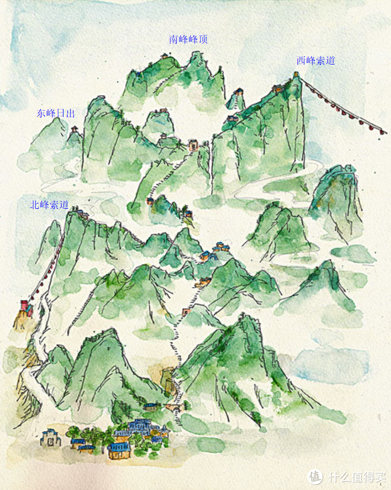 华山地形图图片