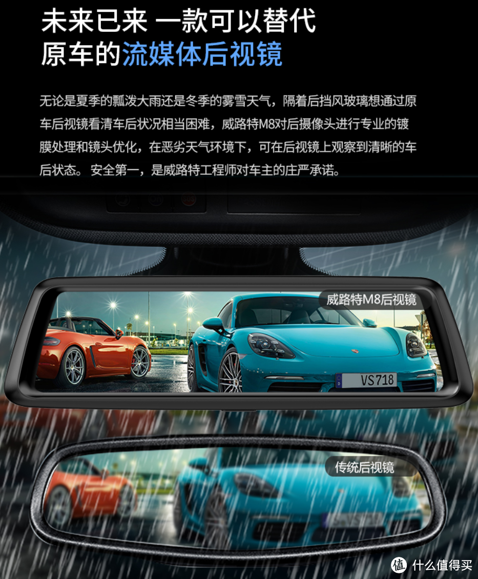 后视镜功能大升级: 威路特 M8全面屏 流媒体智能后视镜 体验测评