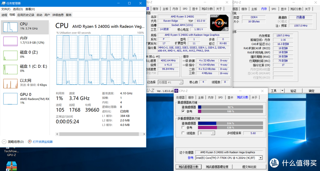 #原创新人#小麻雀五脏俱全：ASUS 华硕 ROG Strix B350-F Gamin 主板搭载锐龙 Ryzen 2400G 处理器评测