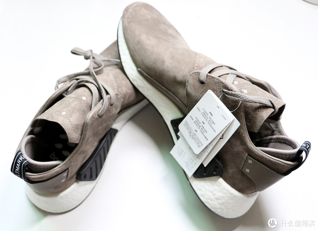 Adidas 阿迪达斯 Originals NMD C2 Suede 翻毛皮棕色款 运动鞋 开箱晒单