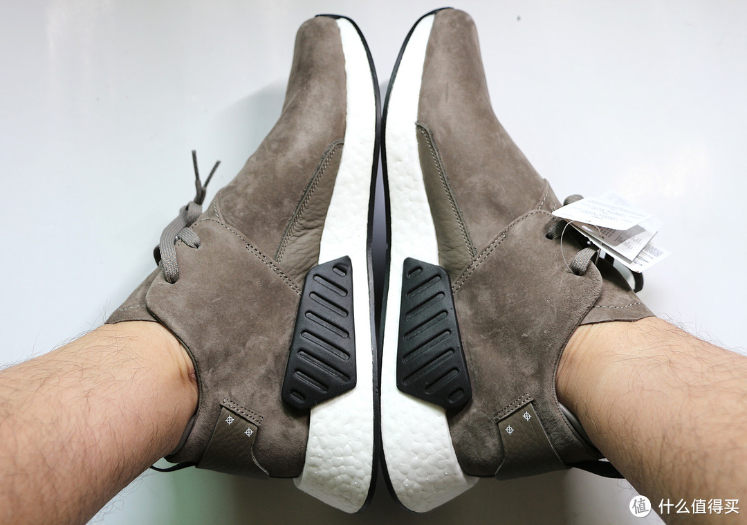 Adidas 阿迪达斯 Originals NMD C2 Suede 翻毛皮棕色款 运动鞋 开箱晒单