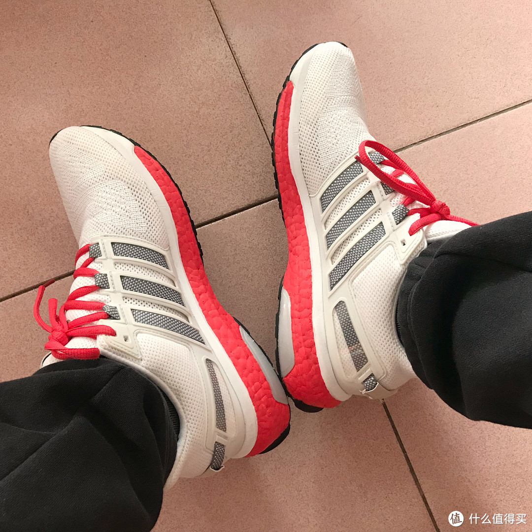 我的本命年红：Adidas 阿迪达斯 Energy Boost 3 运动鞋 中底改色手工记录