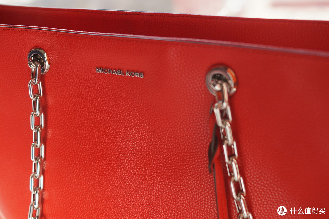 新年红包—MICHAEL KORS 迈克·科尔斯 Mercer 红色链条托特包 开箱