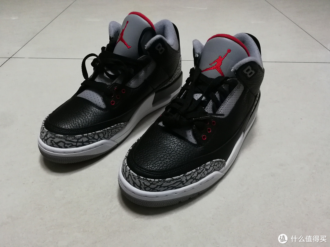 #原创新人# Air Jordan 3 飞人乔丹黑水泥开箱——经典归来！