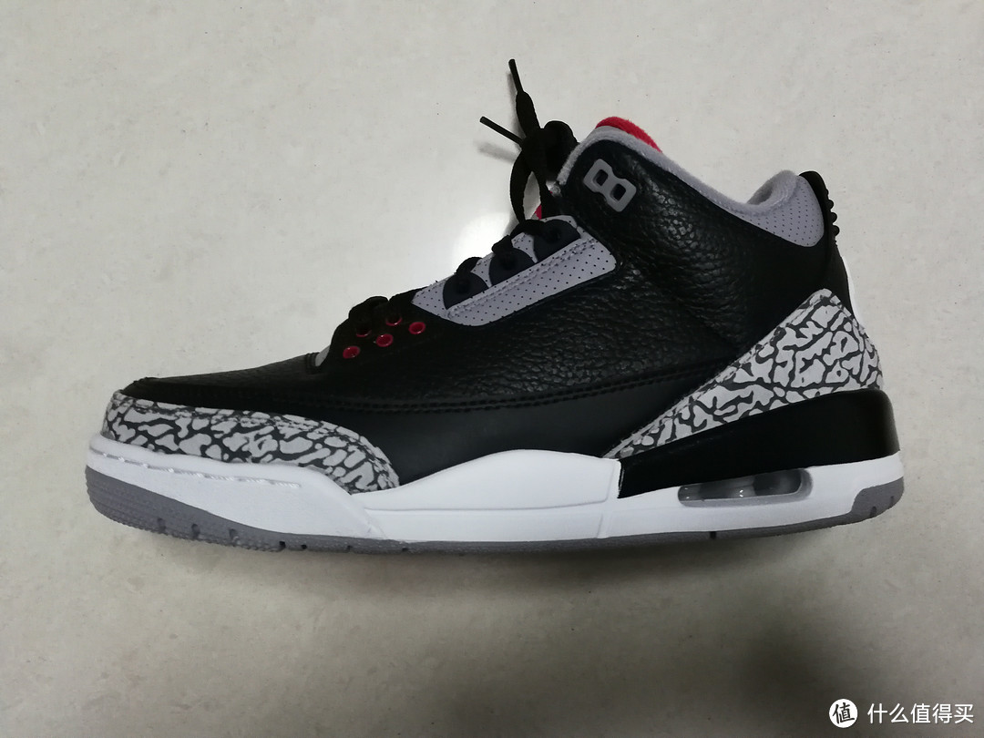 #原创新人# Air Jordan 3 飞人乔丹黑水泥开箱——经典归来！