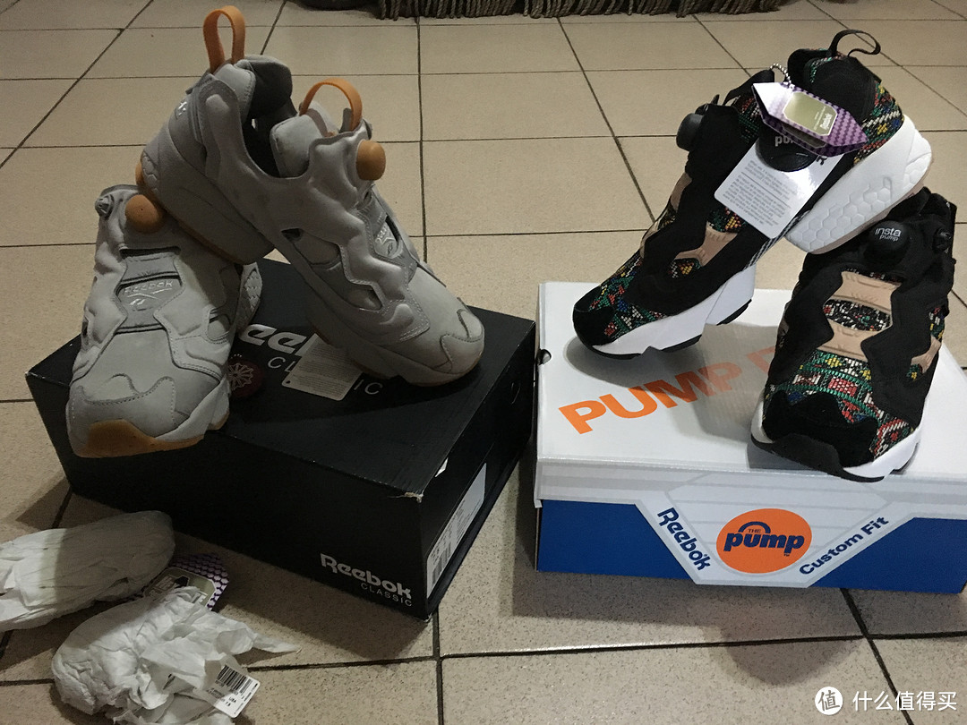 #剁主计划-西安#蜈蚣星人的一对新足：REEBOK 锐步 INSTA PUMP FURY 休闲运动鞋