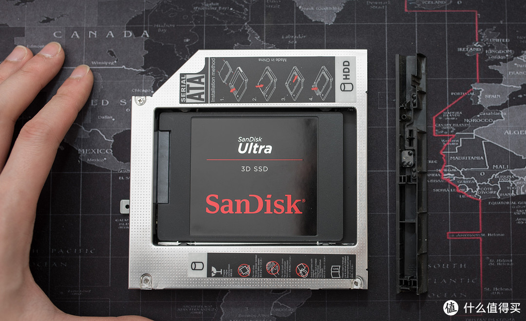 #剁主计划-长沙#盘位不够光驱凑？笔记本加装SanDisk 闪迪 1TB Ultra 3D NAND SATA III 固态硬盘