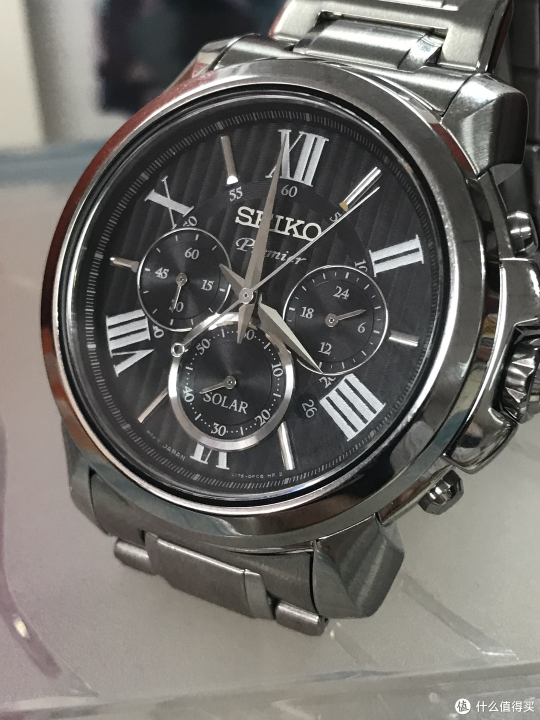 SEIKO 精工 Premier 峰极系列 SSC597 男士太阳能腕表 开箱