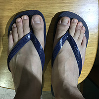 Havaianas 哈瓦那 巴西2018宽带 深蓝色 人字拖使用感受(包裹|贴合感|尺寸)