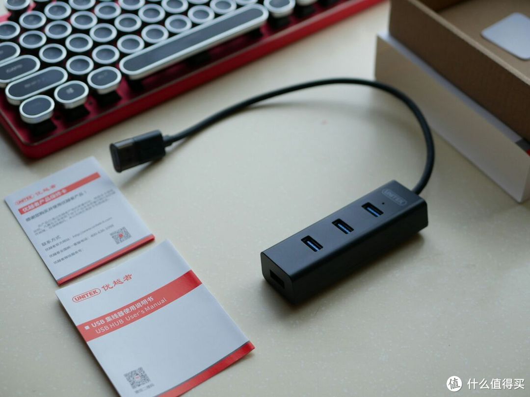 #剁主计划-厦门#入门级的选择：UNITEK 优越者 Y-3098ABK 4口USB3.0 HUB 集线器