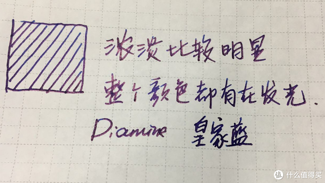 【种草测评】Diamine皇家蓝和半句月长石蓝使用评测