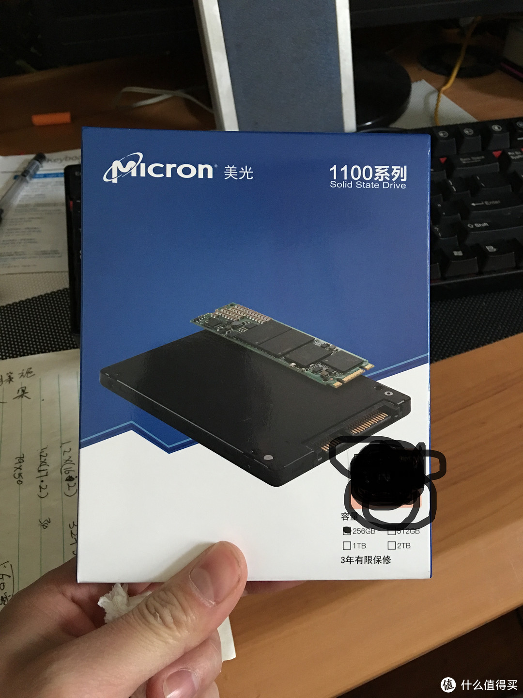 Micron 美光 1100 256g 固态硬盘 安装win10及高斯键盘使用感受