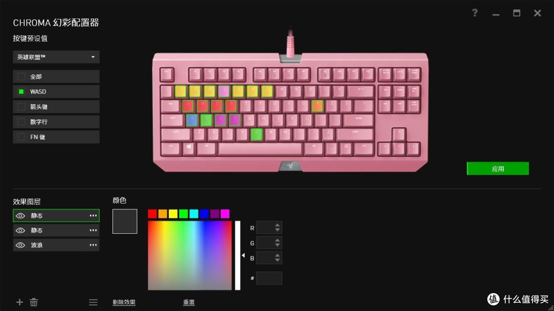 送腻了香水口红,可以试试这把少女心的键盘:Razer 雷蛇 粉晶黑寡妇蜘蛛机械键盘