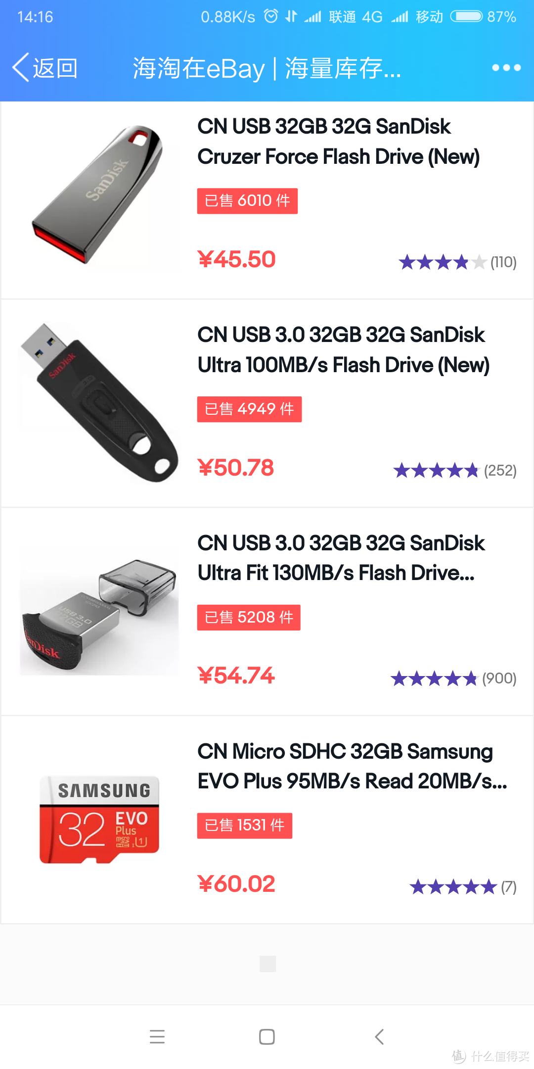 EBAY海淘SANDISK 闪迪 至尊高速USB3.0 32GB U盘和官方售后经历