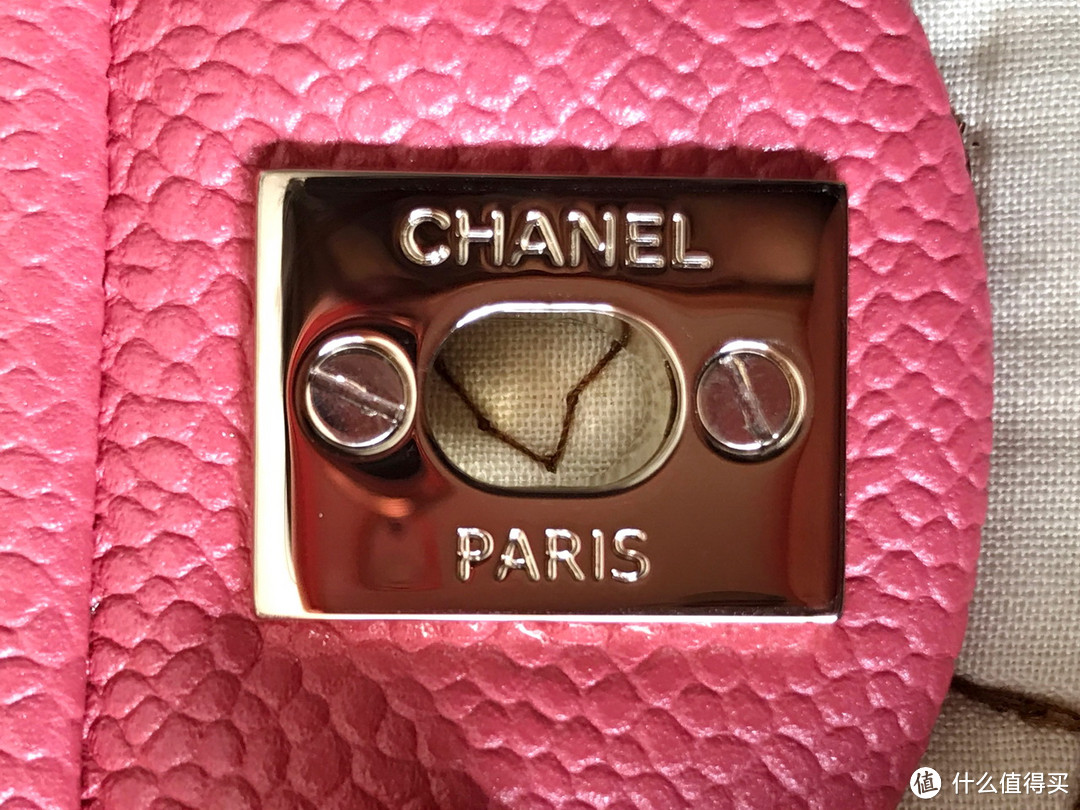 #全民分享季#老公的Money,老婆的包—Chanel 香奈儿 mini CF 粉色荔枝牛皮斜挎包