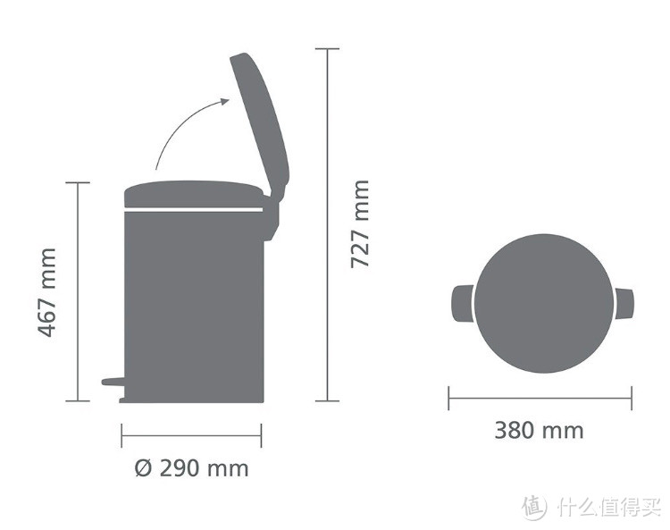 #本站首晒# Brabantia 柏宾士 20L垃圾桶