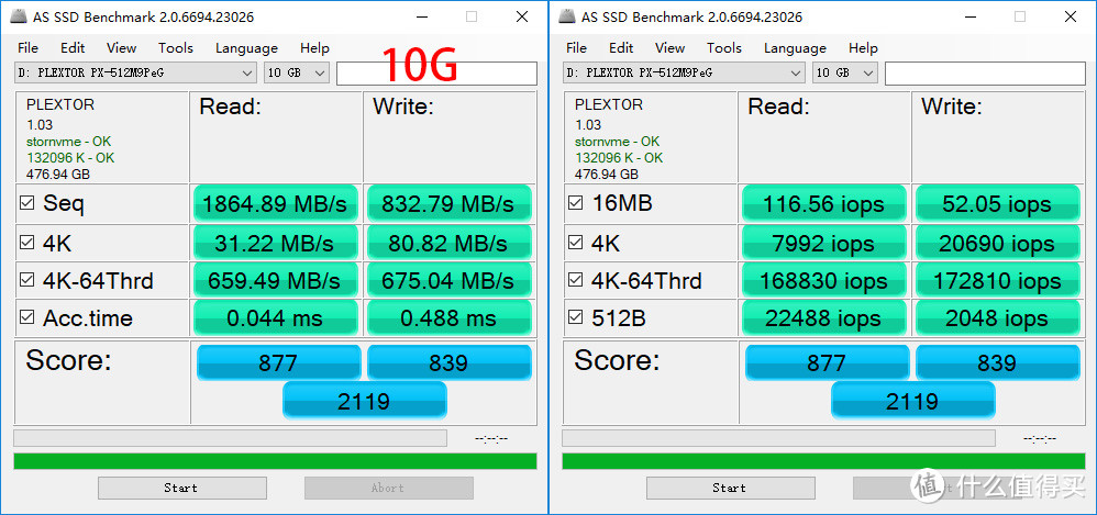 浦科特 PLEXTOR M9PeG 512GB M.2 NVMe固态硬盘众测报告