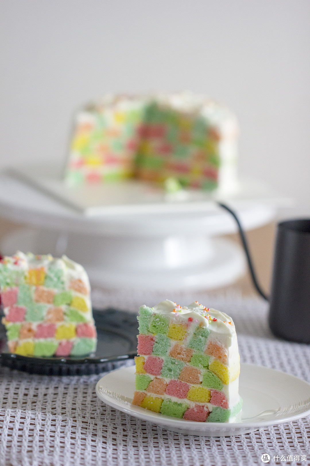 人人都可以做的棋格奶油蛋糕，给生活画出一道彩虹