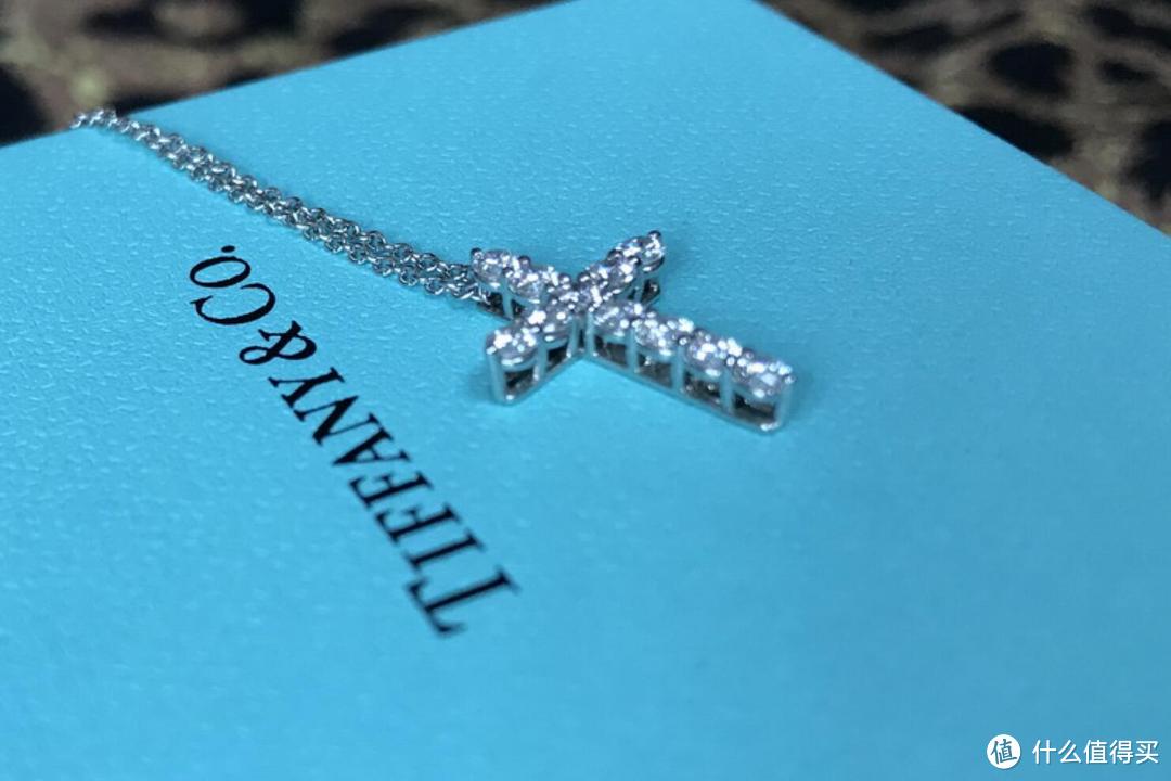 Tiffany & Co 蒂芙尼 铂金钻石 小号十字架项链
