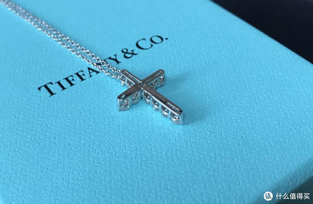 Tiffany & Co 蒂芙尼 铂金钻石 小号十字架项链