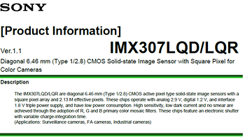 SONY IMX307 相机外观展示(尺寸|屏幕|传感器|镜头)