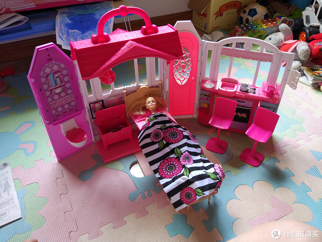 图书馆猿の送小主的六一礼物：Barbie 芭比 CFB65 闪亮度假屋带娃娃大套装礼物女孩玩具礼盒