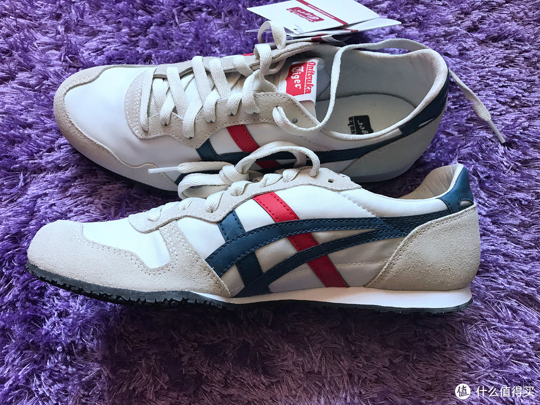 给行走不一样的感觉—ONITSUKA TIGER 鬼塚虎 SERRANO D109L-9049 米白/深蓝 41.5 休闲运动鞋开箱