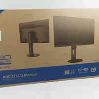 AOC Q2790PQ 显示器外观展示(底座|接口|按键|边框|散热孔)