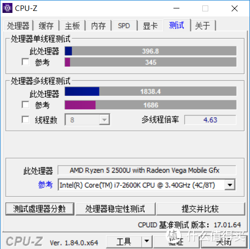 CPU-Z跑分