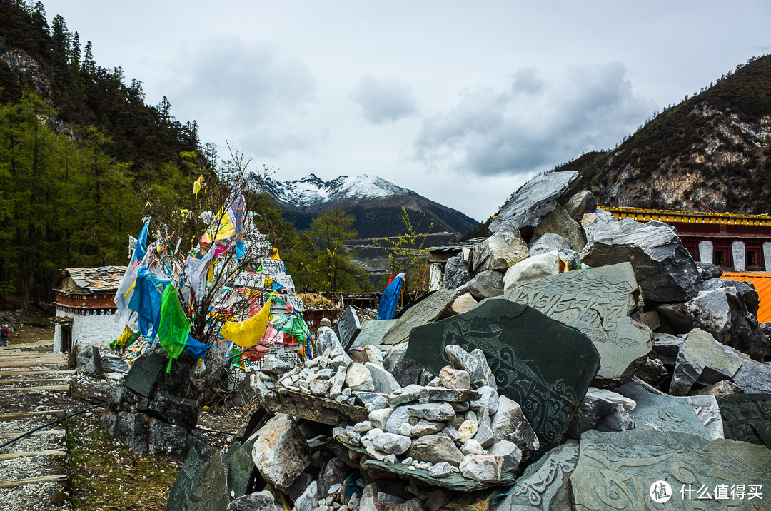 在住宿的地方，等待景区大巴，然后跟着大巴上山，走到了冲古寺附近