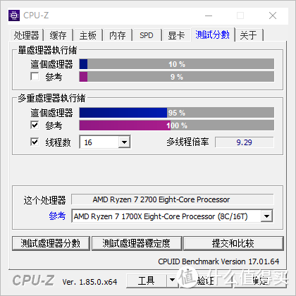 微弱的劣势，相信只要R7 2700超个频，优势就体现出来了，而且还是65W TDP热功耗的设计。