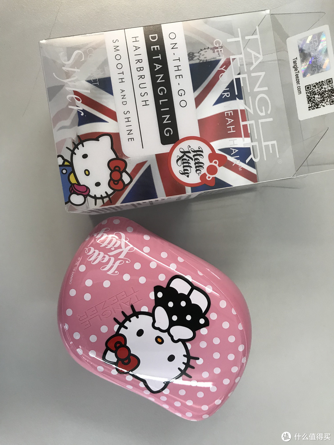 卷发的梳头神器-Tangle Teezer便携款美发梳hello kitty礼盒众测报告