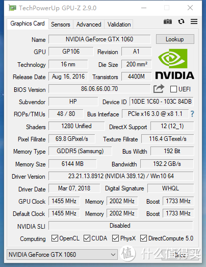 满血版mGTX 1060