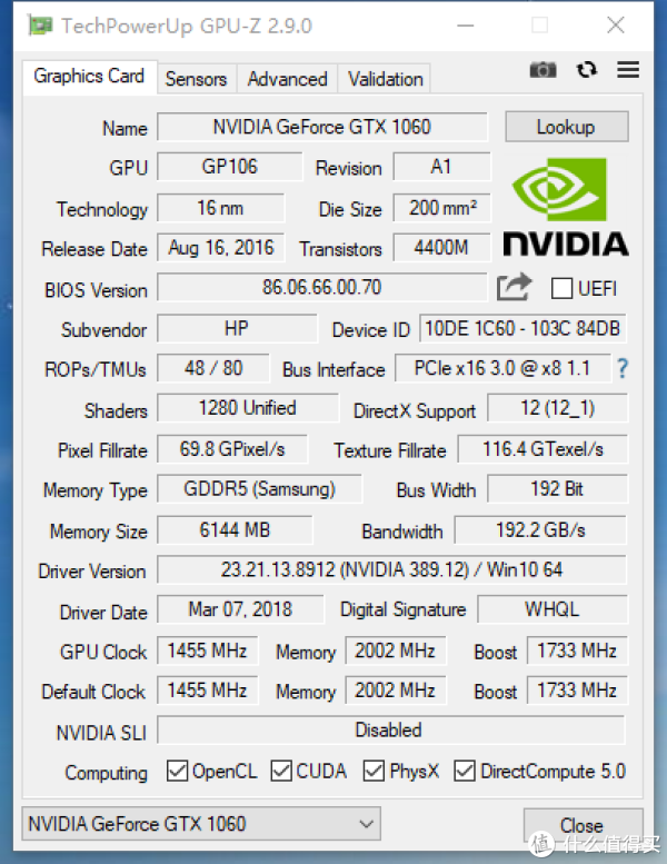满血版mGTX 1060