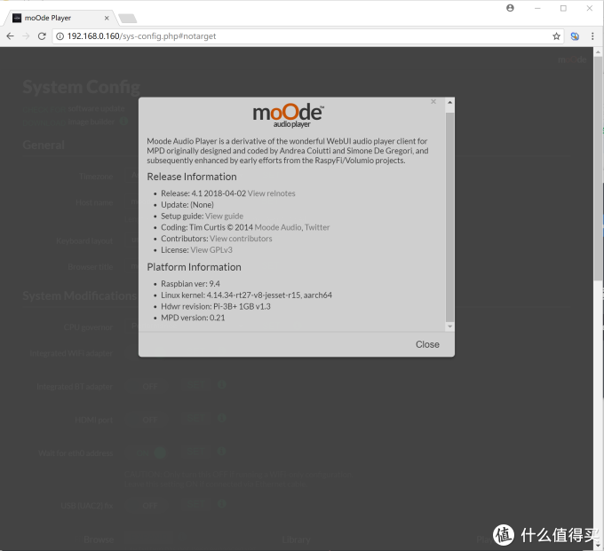 Moode4.1在树莓派3B+搭建HIFI音乐播放器
