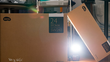 明基 SW240 广色域显示器开箱展示(接口|支架|插板)