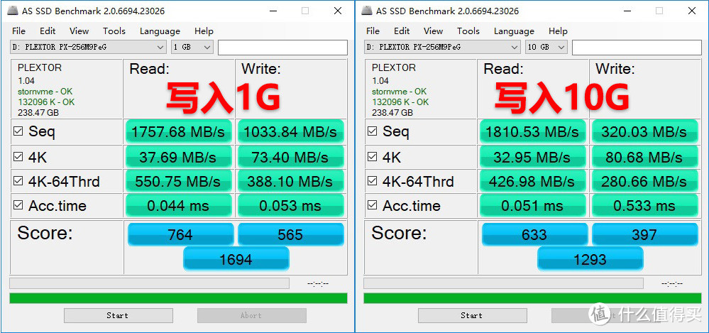 PLEXTOR 浦科特 M9PeG 256G M.2 NVMe 固态硬盘晒单，附三款 256G M.2 固态盘横向对比