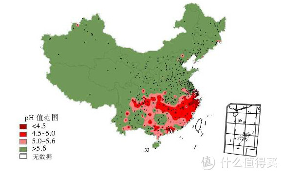 长三角、珠三角、华西南是酸雨重灾区