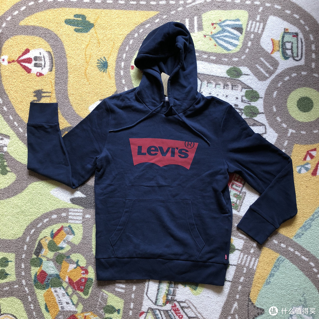 Levi's 李维斯 男士logo套头卫衣开箱