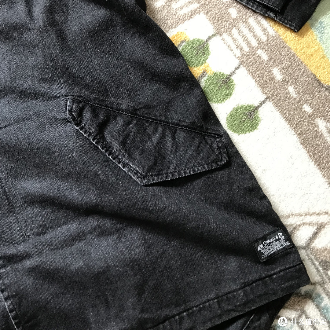 Levi's连帽鱼尾牛仔大衣