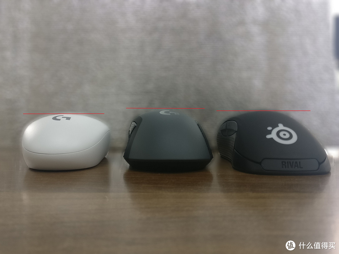 从左至右：G304，G603，Rival 300s