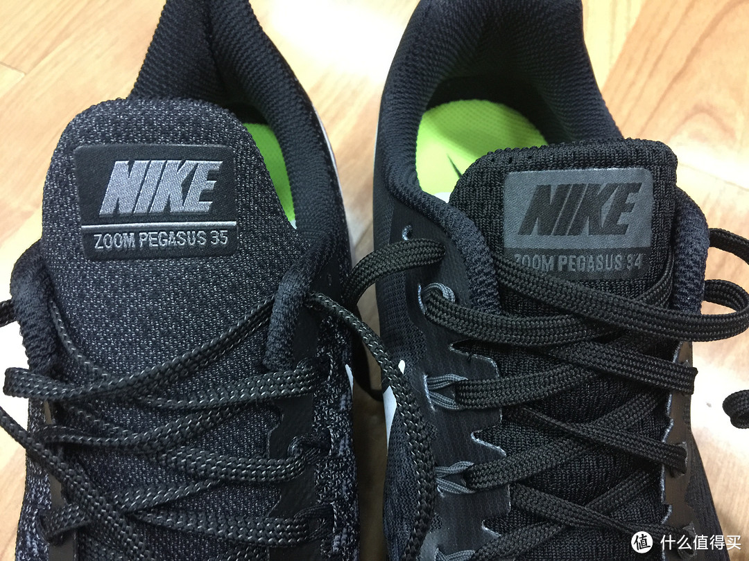 NIKE 耐克 air zoom pegasus 35 跑鞋 开箱 & 34 比较