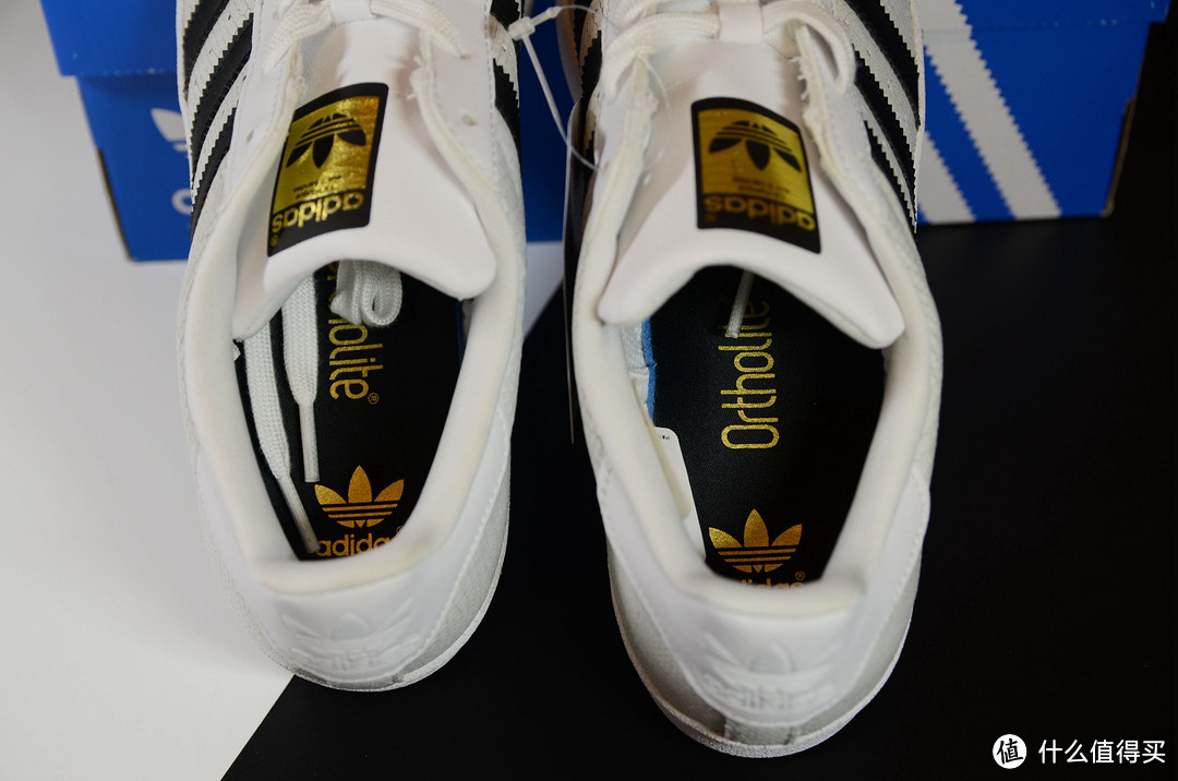 ADIDAS 阿迪达斯 三叶草 SUPERSTAR 贝壳头白蛇皮纹休闲运动鞋开箱