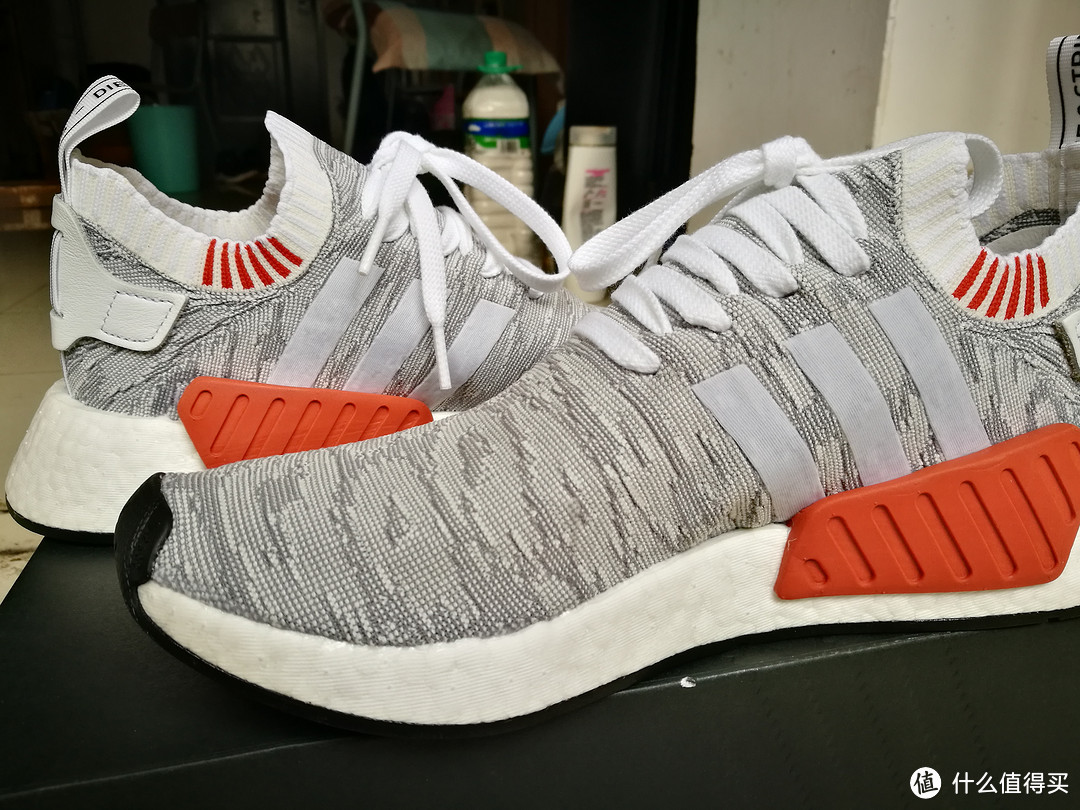 Adidas 阿迪达斯 NMD R2 Boost Primeknit 灰噪声色 运动鞋开箱