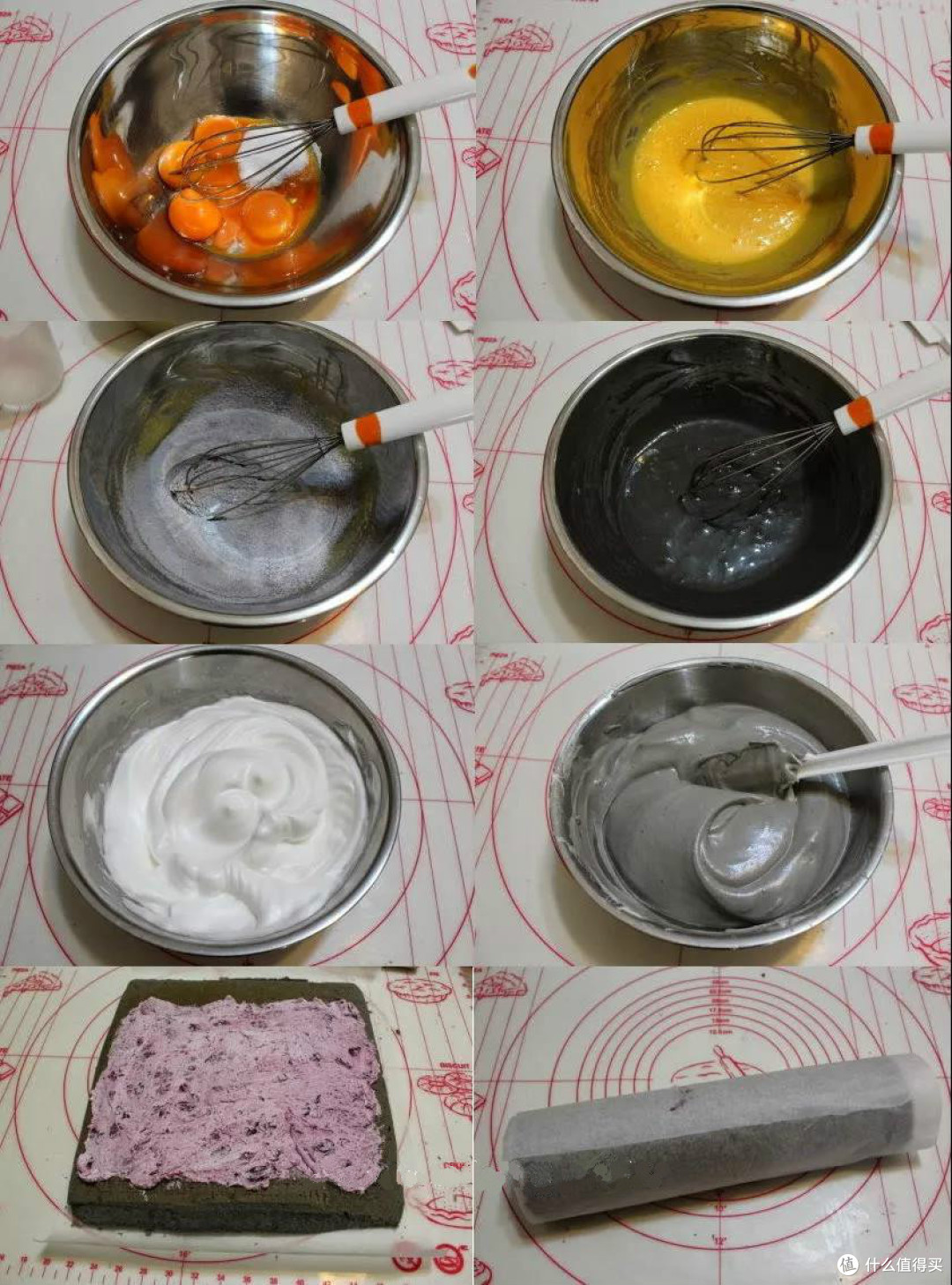 萦绕舌尖的黑暗甜品——竹炭蓝莓蛋糕卷