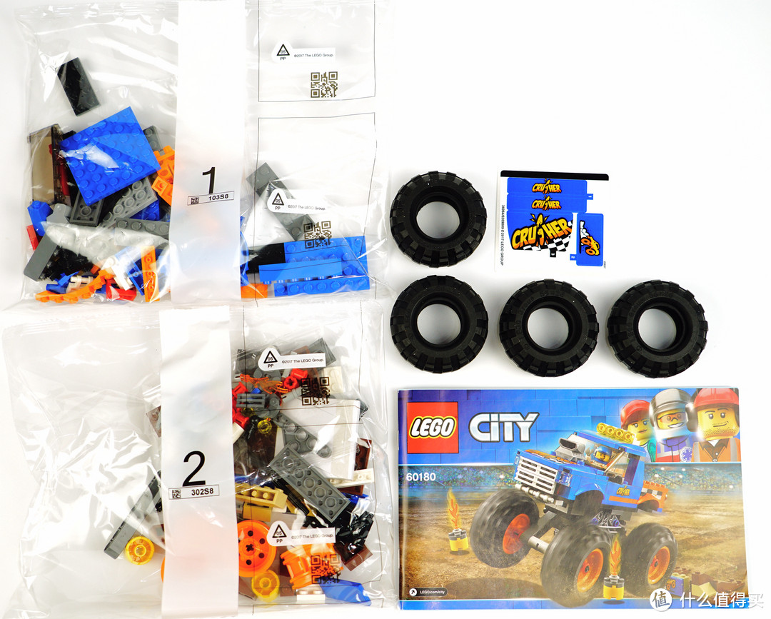 这不是我要的疯狂和暴力：LEGO 乐高 60180 City 城市组 巨轮越野车 对比评测