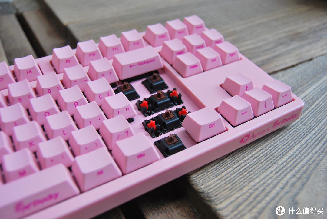 性价比粉色87键 AKKO & DUCKY 3087粉色机械键盘
