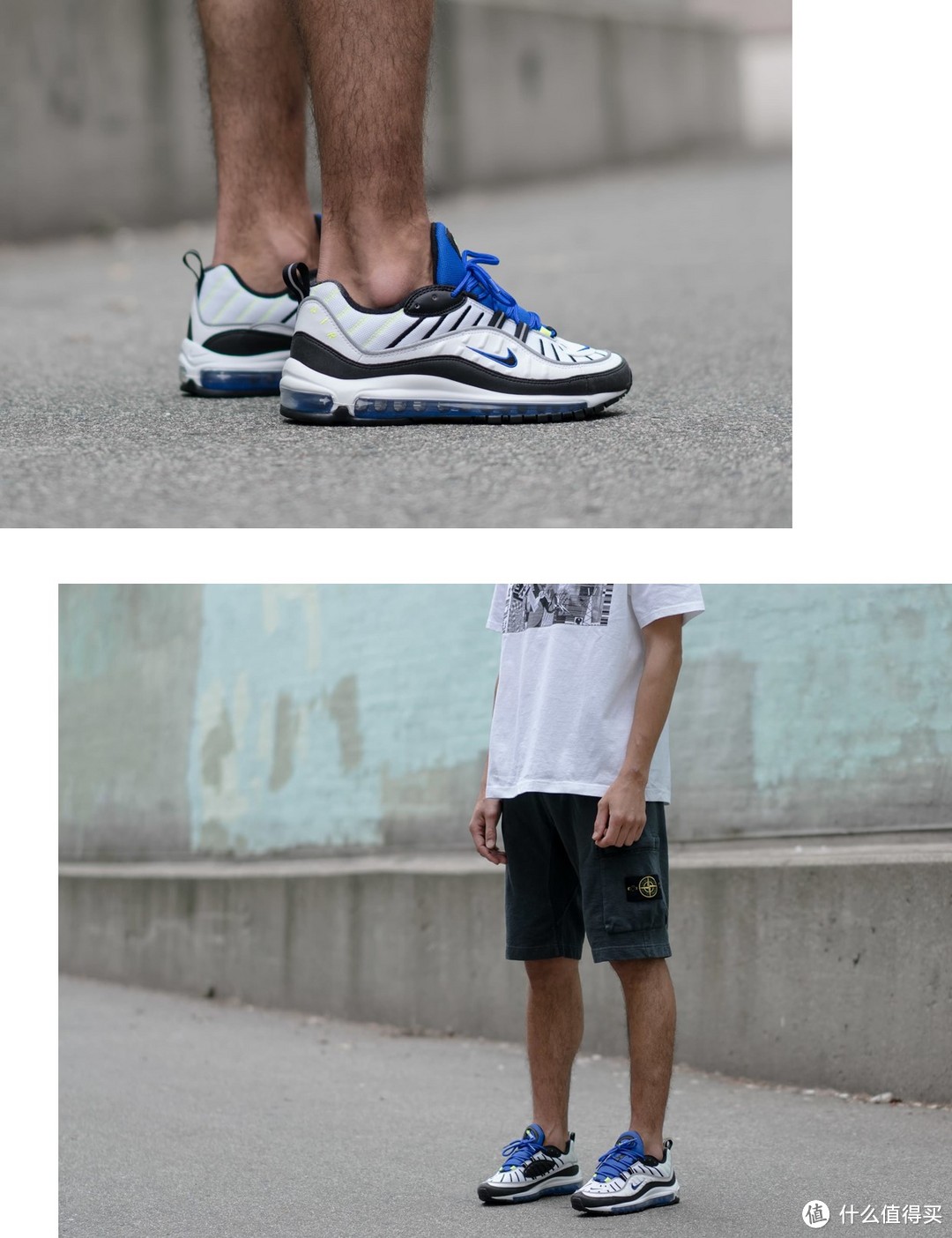 Nike Air Max 98 White / Black / Racer Blue