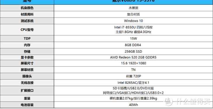 四核i7配2GB独显 戴尔Vostro 15-3578商务笔记本评测