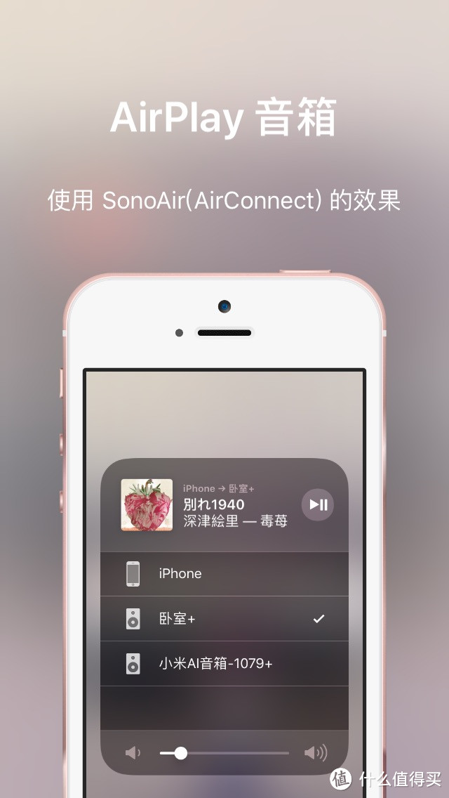 ▲ 解锁 AirPlay 功能后的音箱名称多了+号